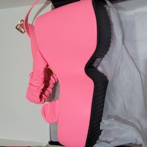 Poppin Pink Platform Sandals